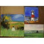 Neil Canning,(British contemporary), a small collection of unframed works to include study of a