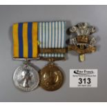 Queen Elizabeth II service medal for Korea awarded to 22306427 Private D J Bennett ,Welch