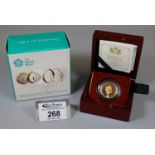 2017 Nations of the Crown gold proof £1 coin. In original royal mint wooden box with certificate