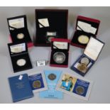 Collection of assorted silver and other coins to include Queen Elizabeth II Canada gilded silver