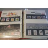 Great Britain collection of stamp presentation packs in album. 1967 - 1993 period commemoratives,