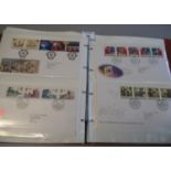 Great Britain collection of stamp first day covers in album 1978 to 1993 period commemoratives,