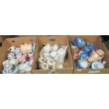 Three boxes of assorted china to include: Colclough part coffee and dinner ware decorated with