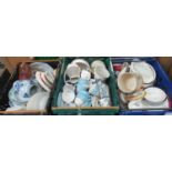 3 Boxes of assorted china to include a selection of Adderley 'Lawley' part dinner and tea ware.