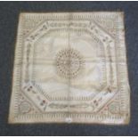 Middle Eastern/possibly Indian silk needle work panel decorated with floral designs in various