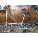 Velodephoche stainless steel framed, small wheeled folding bicycle with sturmey archer three speed