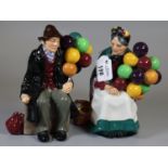 Royal Doulton 'The Old Balloon Seller' HN1315, together with 'The Balloon Man' HN 1954. (2) (B.P.