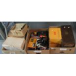 3 Boxes of assorted cameras and equipment, Kodak, Cannon, Hanimex Slide projector etc (B.P. 21% +