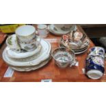 Group of Spode porcelain and other china to include four 19th century porcelain cabinet cups and