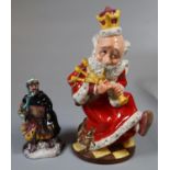 Royal Doulton bone china figurine 'Old King Cole', from the nursery rhyme collection, together