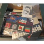 Great Britain selection in box. First day covers, few presentation packs and stamps in packets. (B.