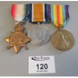 WWI Royal Welsh Fusiliers Medal Trio to include 1914-15 Star, War Medal and Victory Medal awarded to