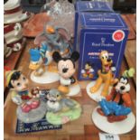 Collection of Royal Doulton Disney figures to include: Pinocchio, Thumper, Mickey Mouse, Goofy,