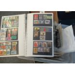 All world stamp collection in plastic box - albums, stock books in packets, covers, etc. (B.P. 21% +