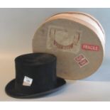 Vintage Silk Top Hat Marked Tress & Co London in card box. (B.P. 21% + VAT)