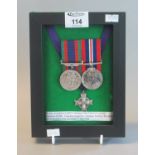 Canadian Medal Trio to include Medal for Voluntary Service, War Medal and Memorial Cross, awarded to