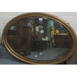 A modern Giilt Framed Bevell Plate Mirror of Oval Form - 98cmx66cm approx. (B.P. 21% + VAT)