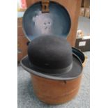 A Vintage Bowler Hat, Christys' London in Tin Hatbox. (B.P. 21% + VAT)