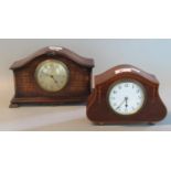 Two 20th century arched case mantel clocks. (2) (B.P. 21% + VAT)