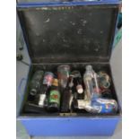 Tin box of assorted vintage milk and other bottles (B.P. 21% + VAT)