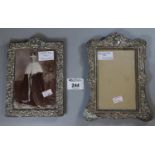 Two silver picture frames. Birmingham 1888 and Chester 1901. (2) (B.P. 21% + VAT)