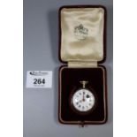 18th century French gold fancy verge movement fusee pocket watch having enamel face, and the case