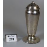A silver sugar sifter, Birmingham 1912. Weighted to base. (B.P. 21% + VAT)