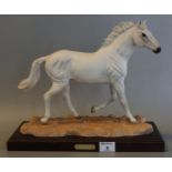 Royal Doulton DA245 sculpture of 'Milton' on naturalistic and wooden base, modelled by Martyn