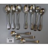 Collection of silver mustard, salt and teaspoons. Approx weight 6oz. (B.P. 21% + VAT)