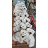 Collection of Beswick Fireside Seated Spaniels, all with painted features (16)