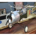 Radio controlled scale flying model of a WWI period sopwith pup having single cylinder petrol