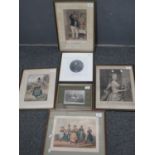 Group of assorted portraits prints including Welsh costume etc. 'Edward Morgan', Huphrey Llylwyd,