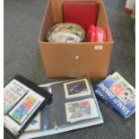 All world selection pf stamps in various albums and thousands of off paper stamps in tins. (B.P. 21%