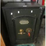 Vintage iron safe by Midland Safe Co. Birmingham. Together with keys. 48cm wide (B.P. 21% + VAT)