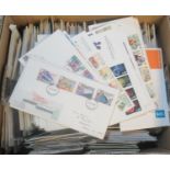 Great Britain large box of stamps First Day Covers and commemorative covers 100's. (B.P. 21% + VAT)