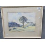 Elizabeth M Lodwick (Carmarthen artist), Towy Valley from Dryslwyn with Paxton's Tower. Signed and