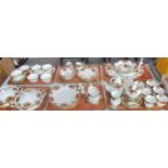 Six trays of Royal Albert 'Old Country Roses' tea and dinner ware to include 6 each of: dinner