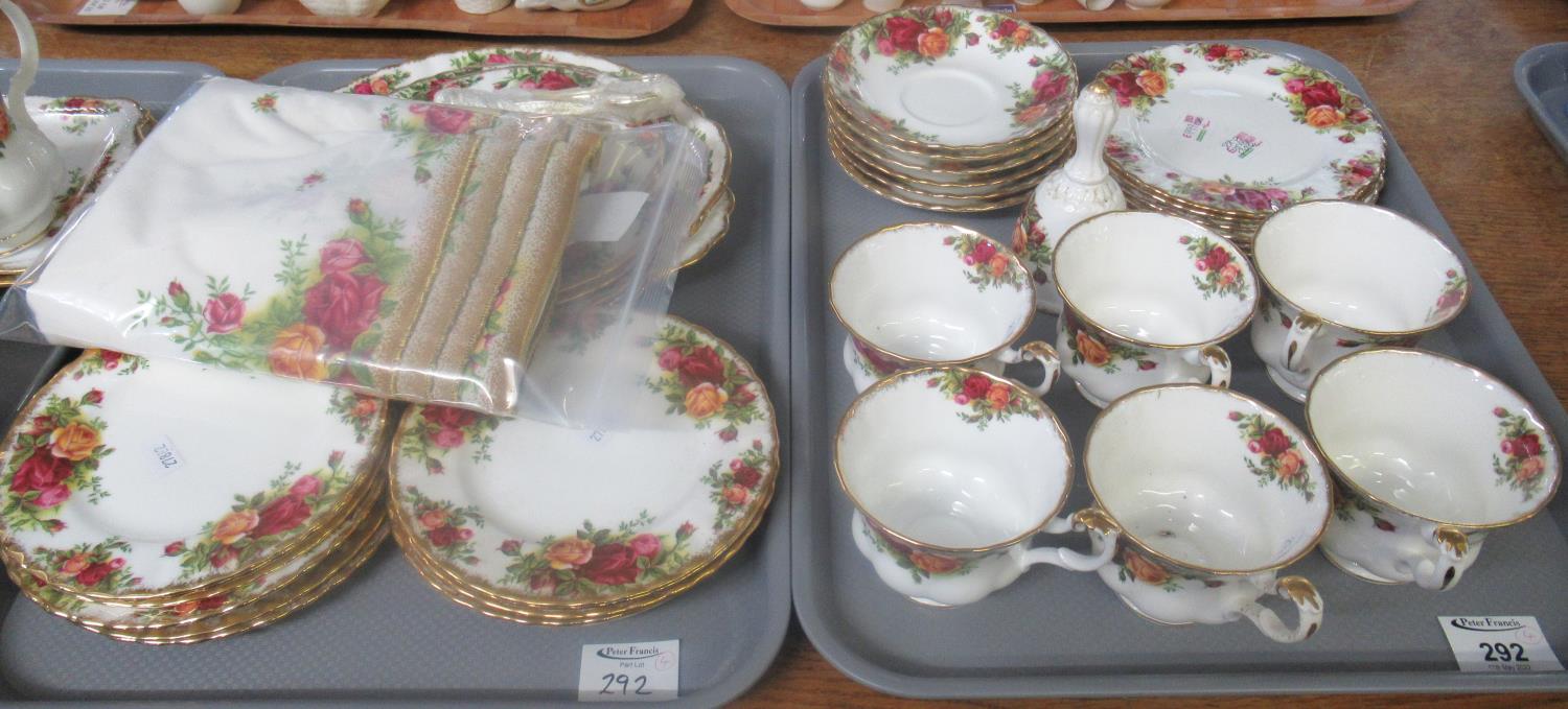 Four trays of Royal Albert 'Old Country Roses' tea and coffee ware comprising: coffee service with - Image 3 of 3