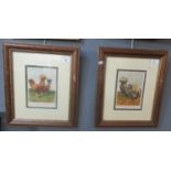 Two coloured prints of rare breeds chickens, framed and glazed. (2) (B.P. 21% + VAT)