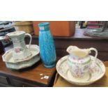 Early 20th century Mintons china floral and foliate jug and basin set, together with another