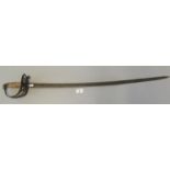 British 19th century army officer's sword, possibly a militia regiment, in relic condition,