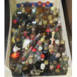 Box of alcohol miniatures, various, to include: finest vintage character port from Portugal,
