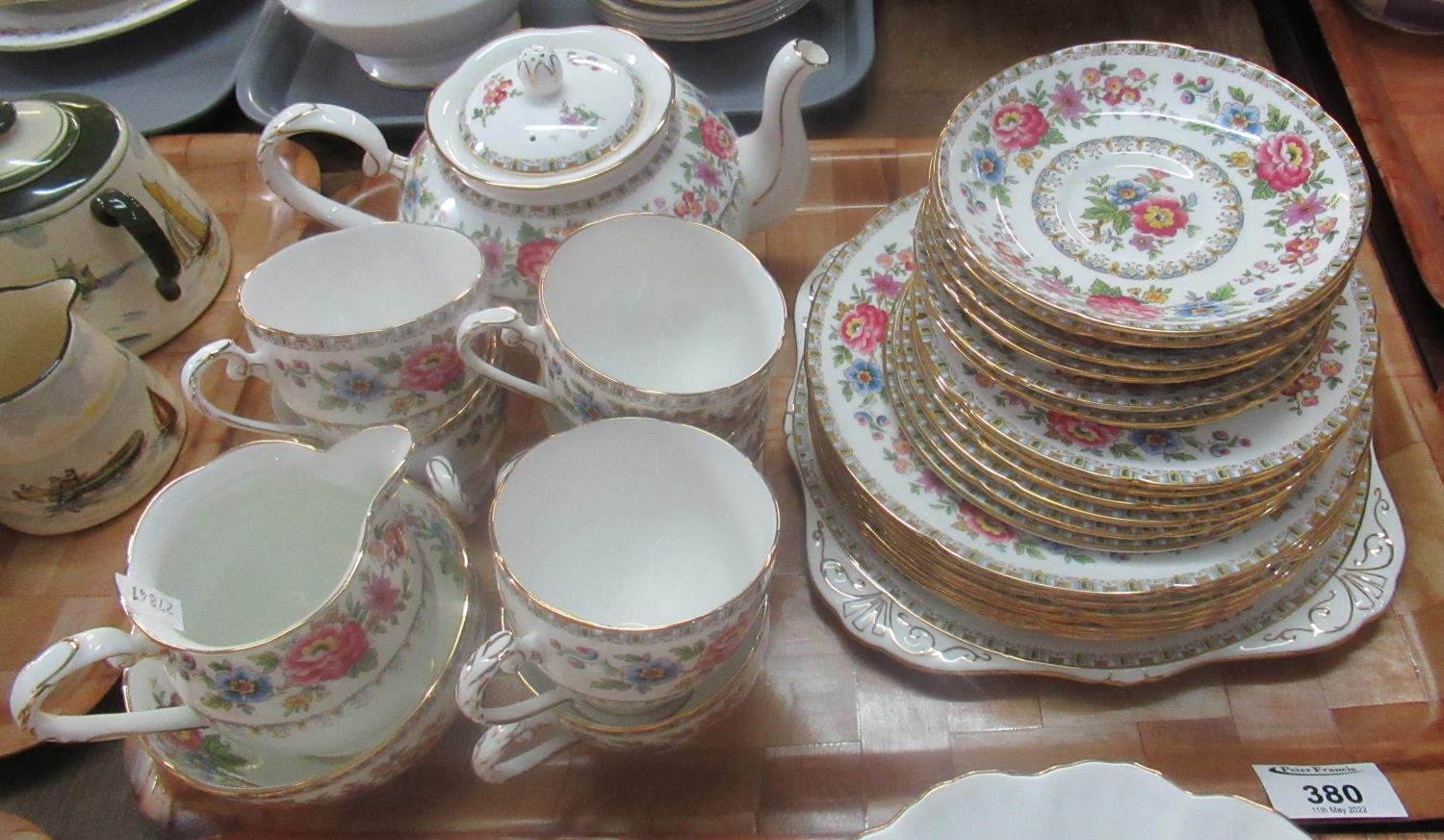 Tray of Grafton 'Malvern' tea ware to include teapot and 6 tea cups and saucers, 6 side plates,