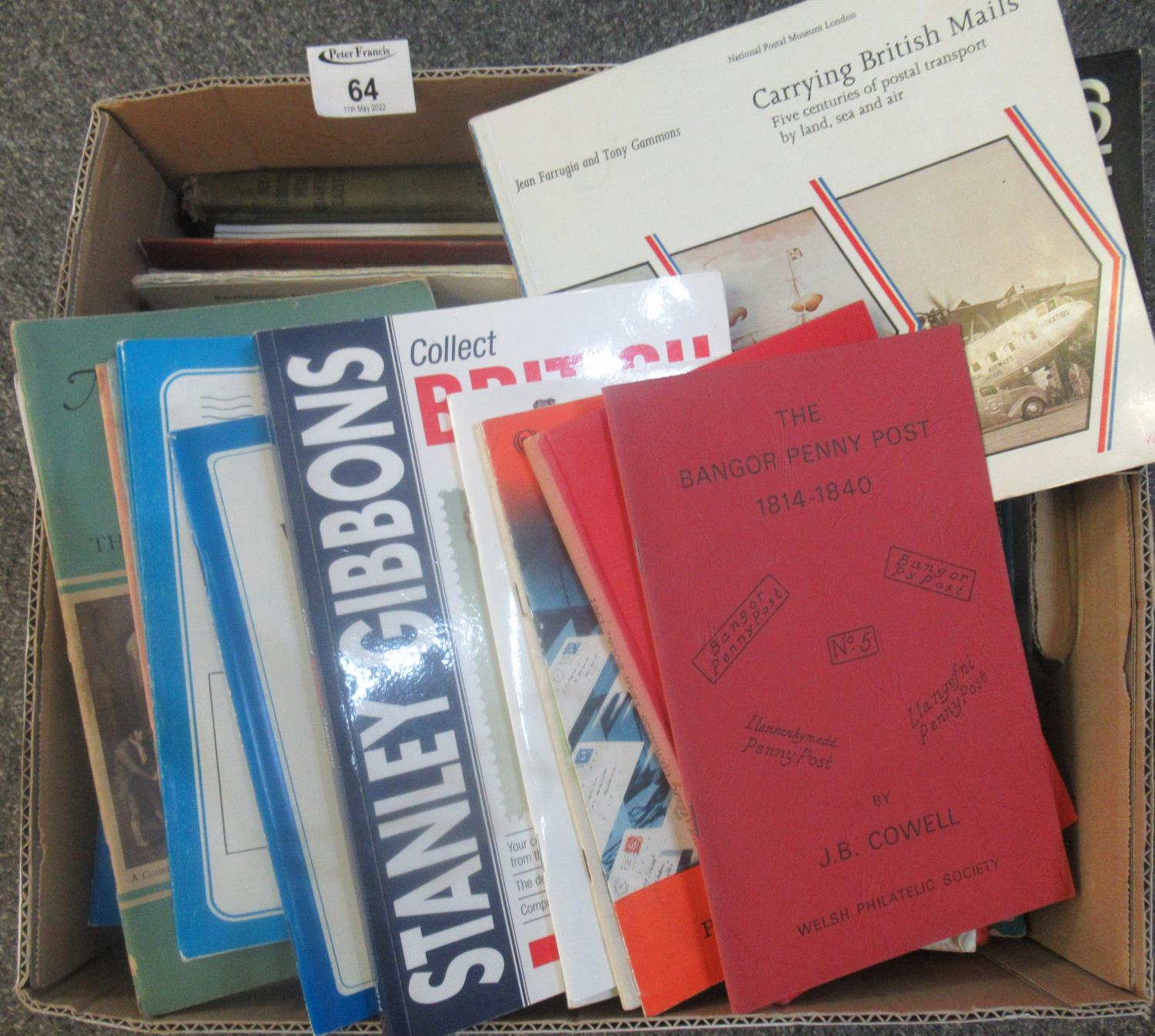 Large box of stamps catalogues and handbook of mostly related to Great Britain, interesting lot. (