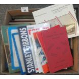 Large box of stamps catalogues and handbook of mostly related to Great Britain, interesting lot. (
