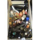 Box of alcohol miniatures to include: Grande Liqueur in tree effect bottles, Irish Potcheen with