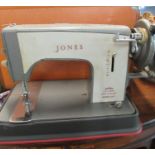 Vintage Jones model D63 sewing machine in fitted box. (B.P. 21% + VAT)