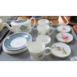 Wedgwood Susie Cooper design 'Glen Mist' tea for two set to include teapot, 2 cups and saucers, 2