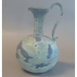 Unusual Art Glass Roman Style ewer baluster jug - 14 cm high approx. (B.P. 21% + VAT)
