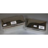 Two similar plain, rectangular silver cigar boxes. (B. P. 21% + VAT)